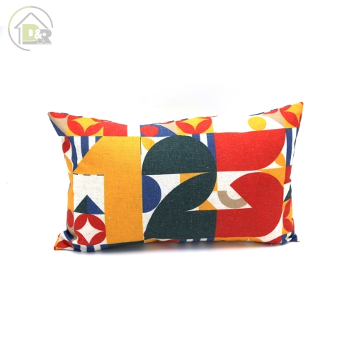 Poly-linen Print Gro Cushion