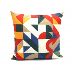 Poly-linen Print Gro Cushion