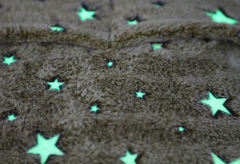 Flannel Fluorescent Star With Pocket Cushion