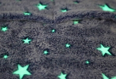 Flannel Fluorescent Star With Pocket Cushion