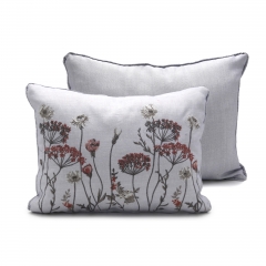 300d 150gsm Oxford Embroidered Flower Cushion