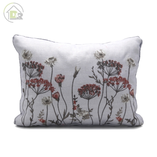 300d 150gsm Oxford Embroidered Flower Cushion