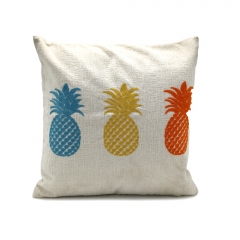 260gsm Chenille Embroidered Pineapple Cushion