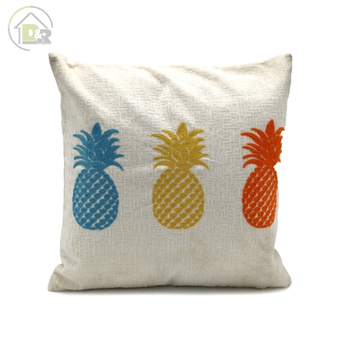 260gsm Chenille Embroidered Pineapple Cushion