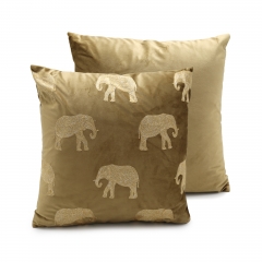 200gsm Velvet Embroidered Elephant Cushion