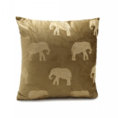 200gsm Velvet Embroidered Elephant Cushion