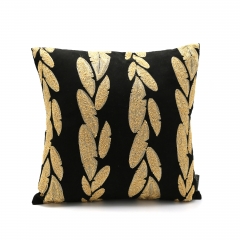 Suede Embroidered Wheat Cushion