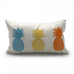 260gsm Chenille Embroidered Pineapple Cushion