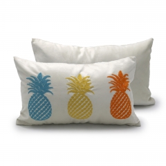 260gsm Chenille Embroidered Pineapple Cushion