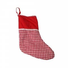 100% Cotton Red And White Sock