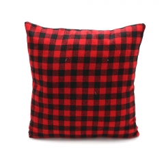 Tartan Applique Embroidery Cushion