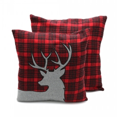 Tartan Applique Embroidery Cushion