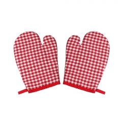 100% Cotton Red And White Gloves