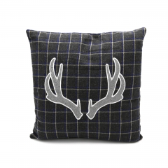 Tartan Applique Embroidery Cushion