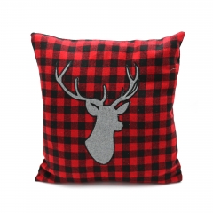 Tartan Applique Embroidery Cushion