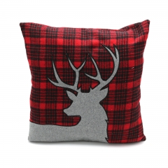 Tartan Applique Embroidery Cushion