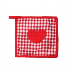 100% Cotton Red And White Potholder