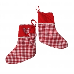 100% Cotton Red And White Sock