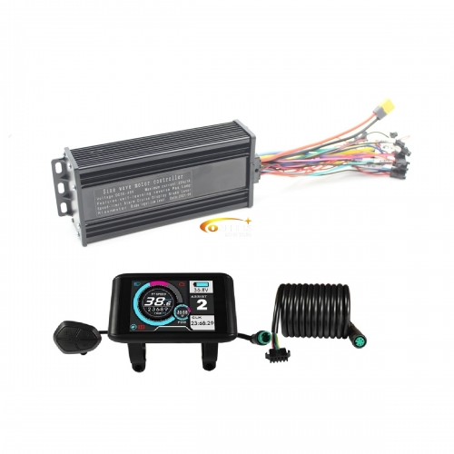 36V-52V 800W-1500W 45A 3-mode Sine Wave ebike Controller with Colorful LCD Display