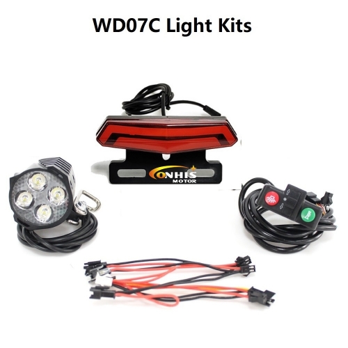 36V 48V 60V WD07C eBike LED light kits Headlight Rear Light Brake Light Turning Light Horn