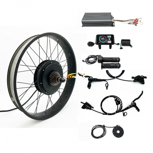 48V-72V 20/24/26x4.0" 3000W-5000W High Power Speed eBike Fat Wheel Conversion Kits +Intelligent Control System With Bluetooth Module