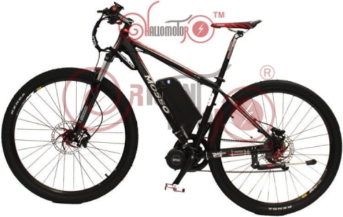 48V 750W MOSSO 29er Ebike Electric Bicycle 8FUN Mid-Drive Motor+ 9 Speed+48V 12AH Lithium Battery+LCD Display