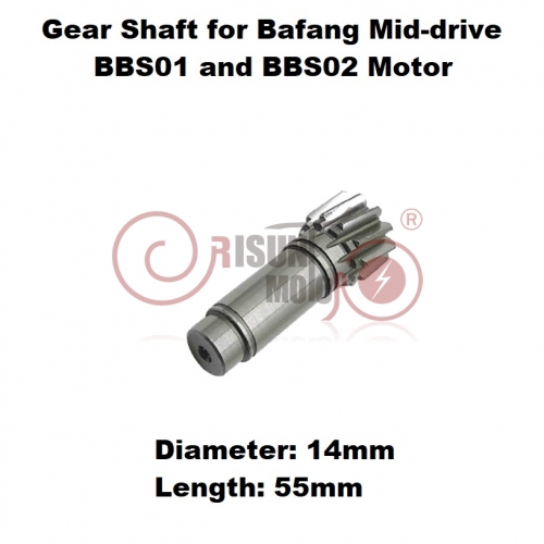 Gear Shaft for Bafang Mid-Drive BBS01/02 and BBSHD Motor
