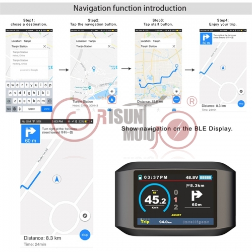 Electric Bike TFT Display 750C Bluetooth for BAFANG BBS Mid Drive Motor Bicycle ebike Computer UART