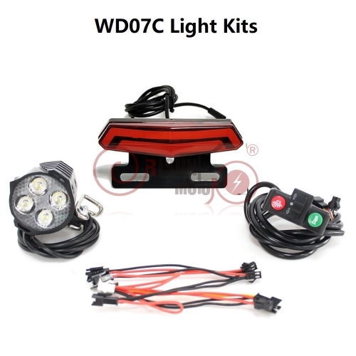 36V 48V 60V WD07C eBike LED light kits Headlight Rear Light Brake Light Turning Light Horn