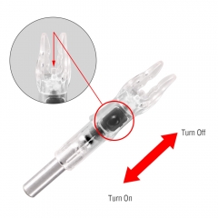 Lighted Arrow Nocks 4.20/4.45/5.20/6.20 mm compound bow arrow size,5 color select：red/yellow/blue/green/ mix colo-TP171