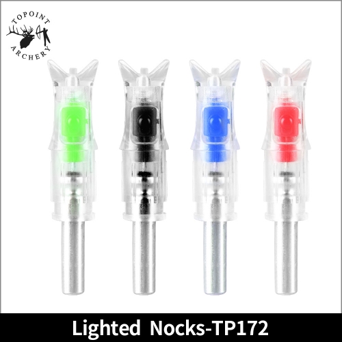 Lighted Arrow Nocks ,4.20/6.40/7.60 mm crossbow arrow size,5 color select red/yellow/blue/green/ Mix color-TP172