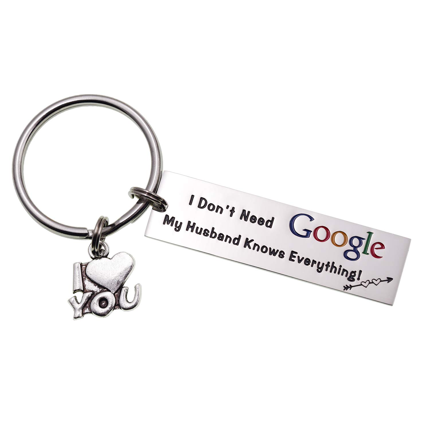Melix Home Funny Keychain for Boyfriend Girlfriend I Don’t Need Google My Boyfriend Girlfriend
