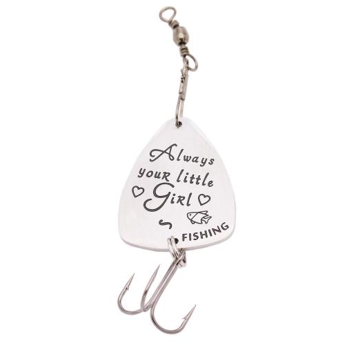 Melix Gift for Dad from Daughter Always Your Little Girl Fishing Hook Gift  for Dad Fishing Lure