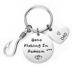 Memorial Gifts Keychain Still Riding in Heaven PAPA Grandpa Loss