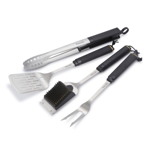 New Design Popular 4 pc barbecue tools bbq tool set barbecue with soft touch handle
