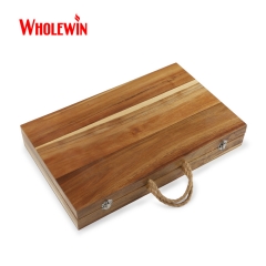 Wooden Case Barbecue Tools Set