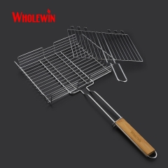 Stainless steel BBQ gilling basket Portable Grill Basket for outdoor camping