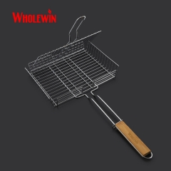 Stainless steel BBQ gilling basket Portable Grill Basket for outdoor camping