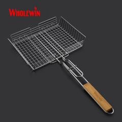 Stainless steel BBQ gilling basket Portable Grill Basket for outdoor camping