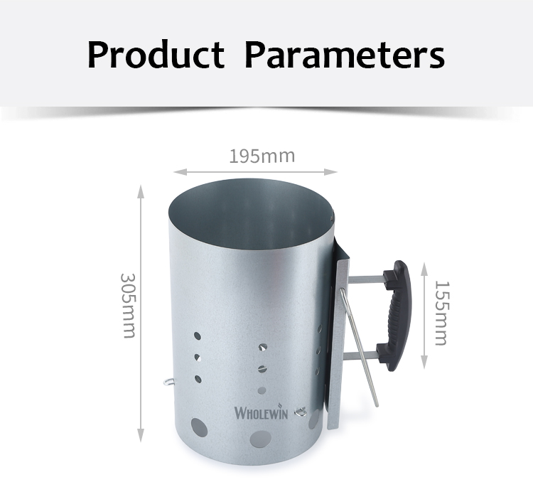 charcoal briquette starter,charcoal starter,barbecue charcoal chimney