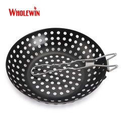 Non-Stick Coating Steel BBQ Grill Wok