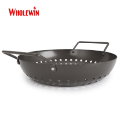 Non-Stick Coating Steel BBQ Grill Wok