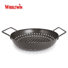 Non-Stick Coating Steel BBQ Grill Wok