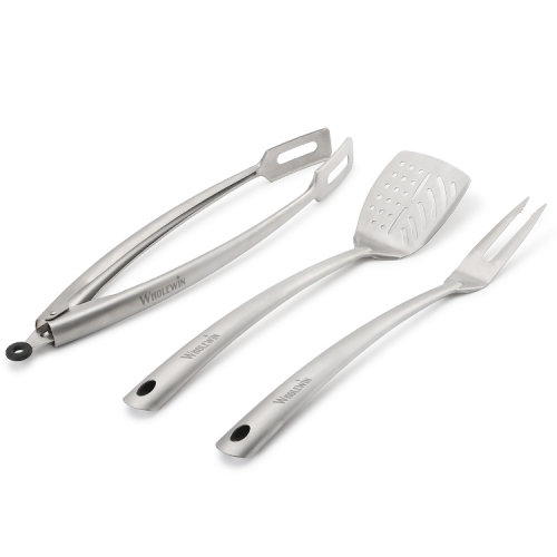 Set of 3 Full Stainless Steel BBQ Tool