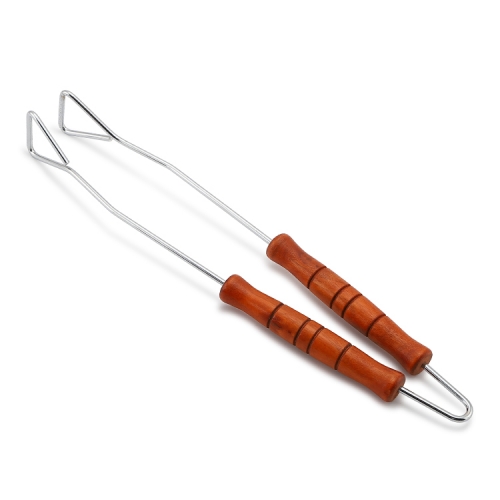 BBQ Food Tongs with Wooden Handles