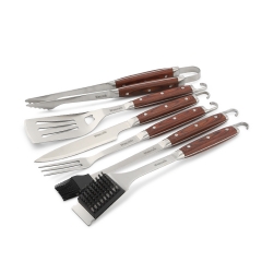 Wooden Handle BBQ Tool Set