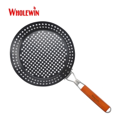 Long Handle BBQ Grill Pan Non Stick Coating
