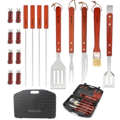 BBQ Wooden Handle Tool Kit Set