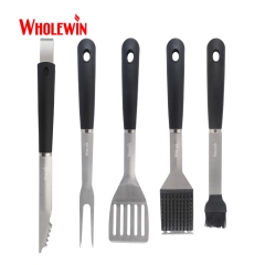 BBQ PLASTIC HANDLE 5 PC SET