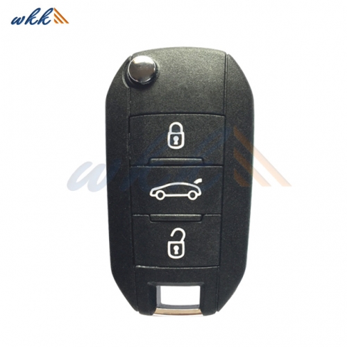 3Buttons 1635634880 / 1635634980 (cut) 4A CHIP 434 MHz Flip Key for Citroen Cactus